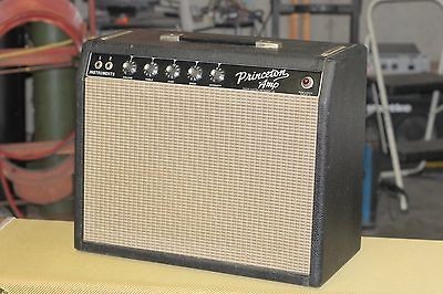 Original 1965 Vintage Fender Princeton Amp Blackface Pre CBS BF deluxe 