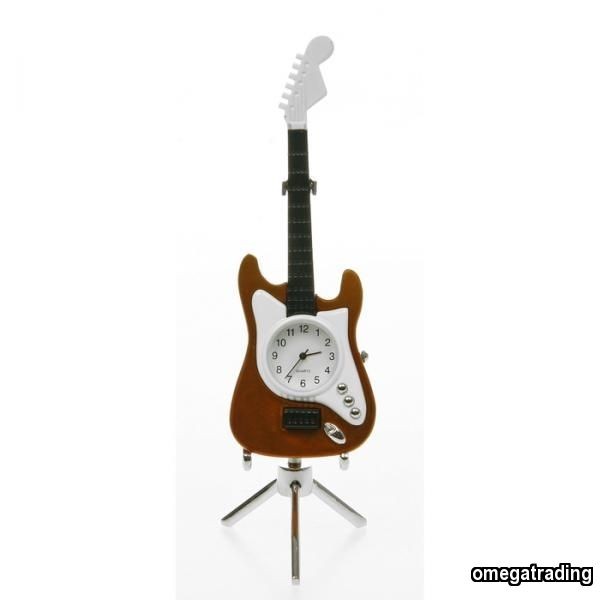 CLASSIC FENDER STYLE ELECTRIC GUITAR MINIATURE NOVELTY CLOCK   BRAND 