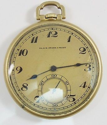 MEYLAN BLACK STARR & FROST 18K GOLD POCKET WATCH