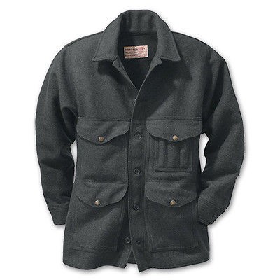 FILSON MACKINAW CRUISER WOOL JACKET CHARCOAL 50 NEW