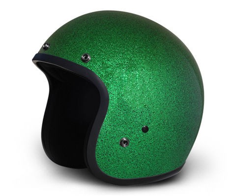 DOT HELMET VINTAGE GREEN METAL FLAKE HELMET SMALL