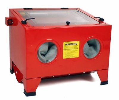 25 Gallon Portable Bench Top Sandblast Cabinet w/ Silicone Sealed 