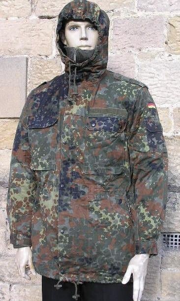 GENUINE GERMAN ARMY PARKA + QUILTED LINER FLECKTARN CAMO