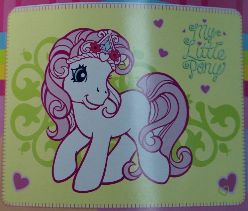 MY LITTLE PONY 2008 G3 RARE SINGLE FLEECE BLANKET 140CM X 120CM BRAND 