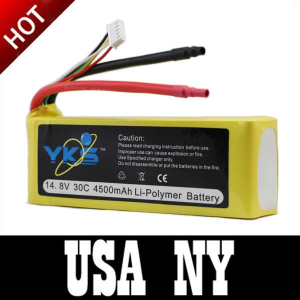 4500mah 4S 14.8v 30c RC Lipo Battery for trex 500 Trex 600 RC Airplane