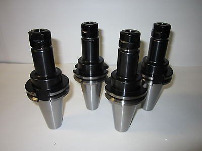 CAT40 ER16 COLLET CHUCKS W. 4 LONG GAGE LENGTH   4 CHUCKS    new