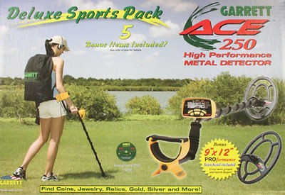 Garrett ACE 250 DeLuxe Sports Pack Metal Detector  low International 