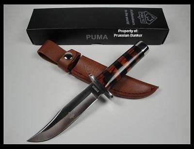 GERMAN PUMA TEC SKINNER BOWIE HUNTING KNIFE WITH LEATHER SHEATH SHEATH 