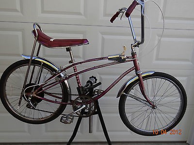  Spyder 5 Speed Purple 24 Muscle Bike Bicycle. Suicide Shifter