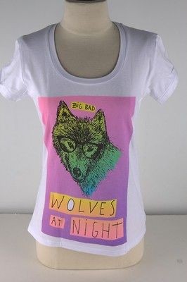 Glamour Kills White Wolves at Night Tee Shirt Junior 2894