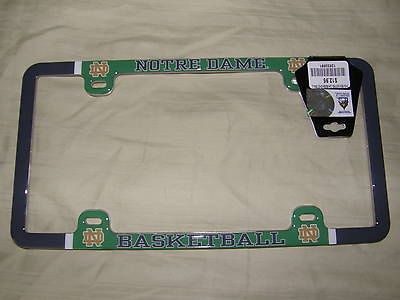 NOTRE DAME PLASTIC LICENSE PLATE HOLDER BASKETBALL