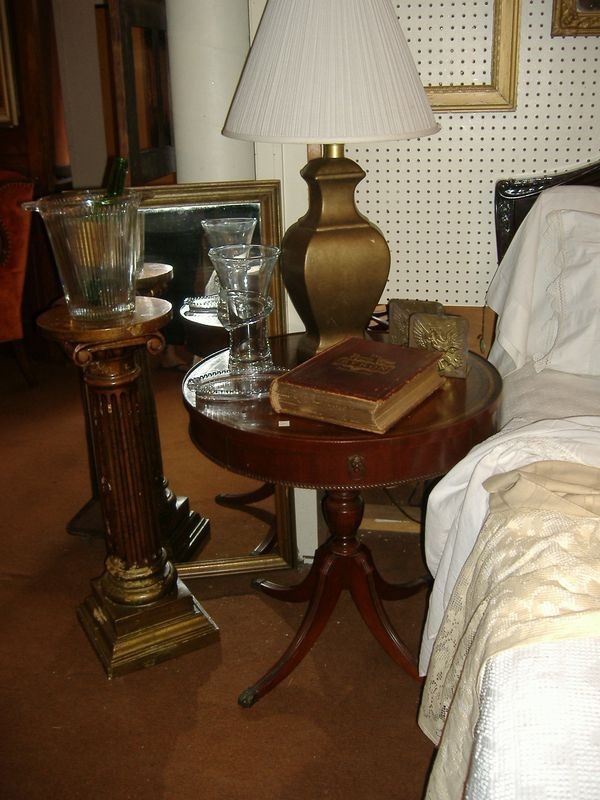 antique end table in Tables