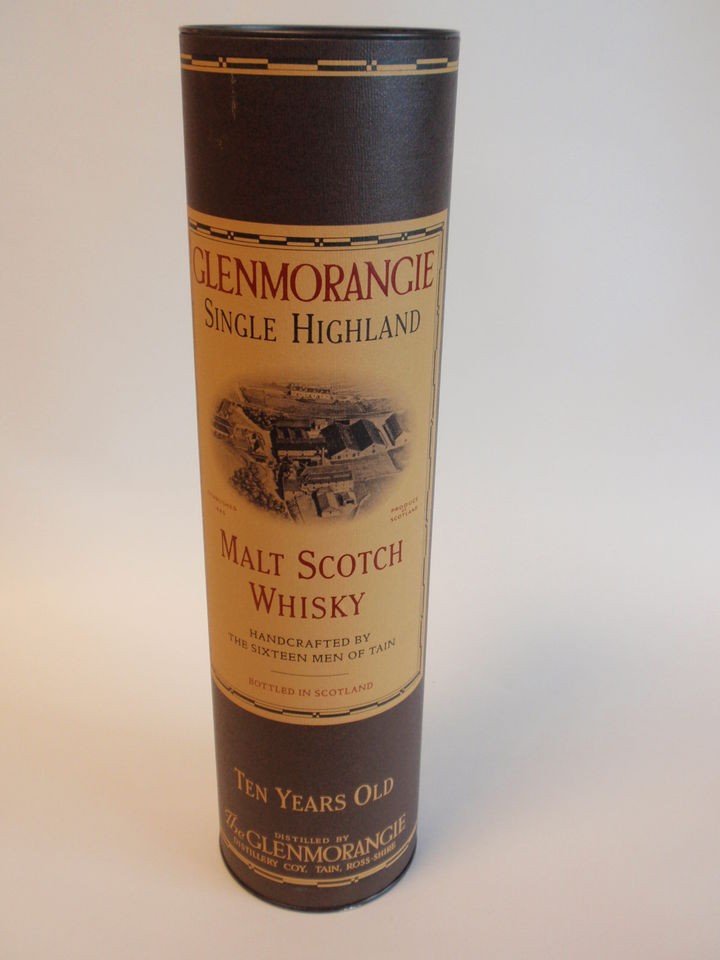 Empty Collectible Glenmorangie Highland Malt Scotch Whiskey Container 