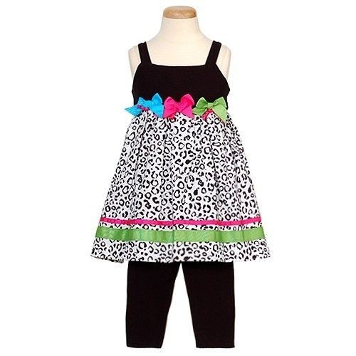 New Baby Girls Good Lad sz 12m Bright Bows Capri Summer Dress Clothes 