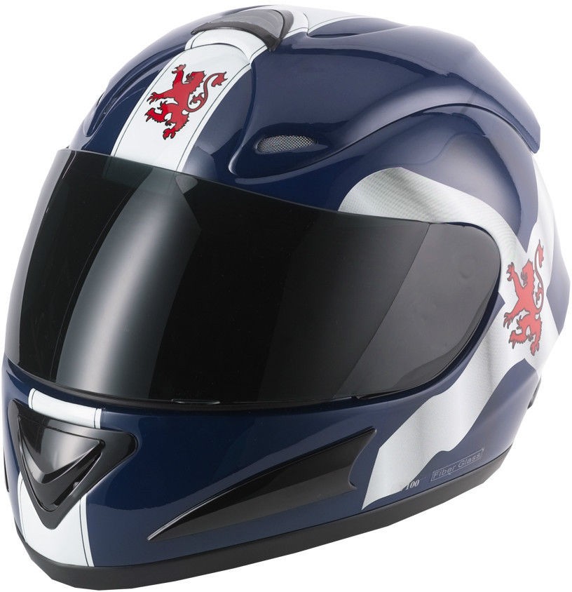 CAN V100 FIBREGLASS SCOTLAND MOTORCYCLE MOTORBIKE HELMET SCOTS 