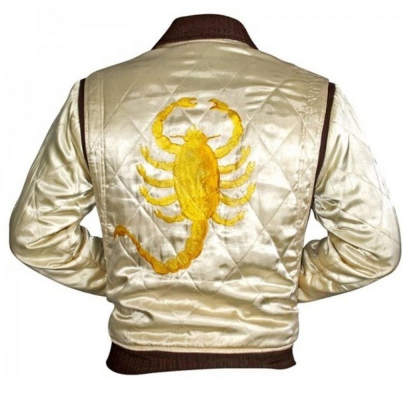 DRIVE Trucker Gosling with Golden Embroidered SCORPION Biker Jacket