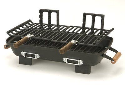   New Marsh Allen 30052 Cast Iron Hibachi 10 by 18 Inch Charcoal Grill