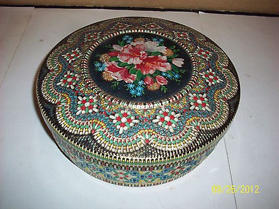 Vintage Holland Beaded tin