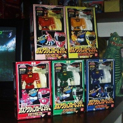   Turbo Power Rangers 7.5 Tall Red Blue Green Yellow Pink CARRANGER