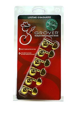 GROVER MINI ROTOMATIC LOCKING TUNERS 6 IN LINE GOLD NIB