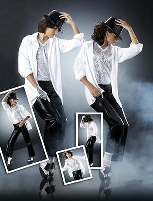   5pc Set BLACK OR WHITE Michael Jackson Halloween DANCE Costume CHOICE