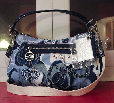 Nwt Coach 15351 Denim Poppy Groovy Pop C Pocket Handbag Purse 