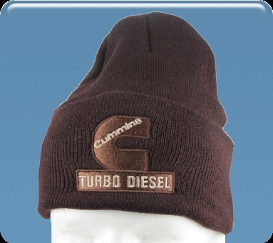 Dodge Ram Cummins Turbo Diesel beanie hat cap in brown