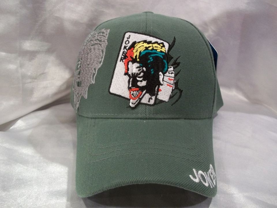 JOKER POKER CARDS BALL CAP HAT IN GRAY NEW NWT OSFM