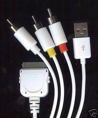 AV Video USB Cable iPod Classic 80g 120g 160g 80 120 G