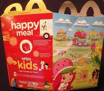 MCDONALDS HAPPY MEAL BOX STRAWBERRY SHORTCAKE CLONE WAR