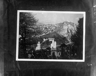 Undated 4x5 GLASS NEG Sarajevo view of the town