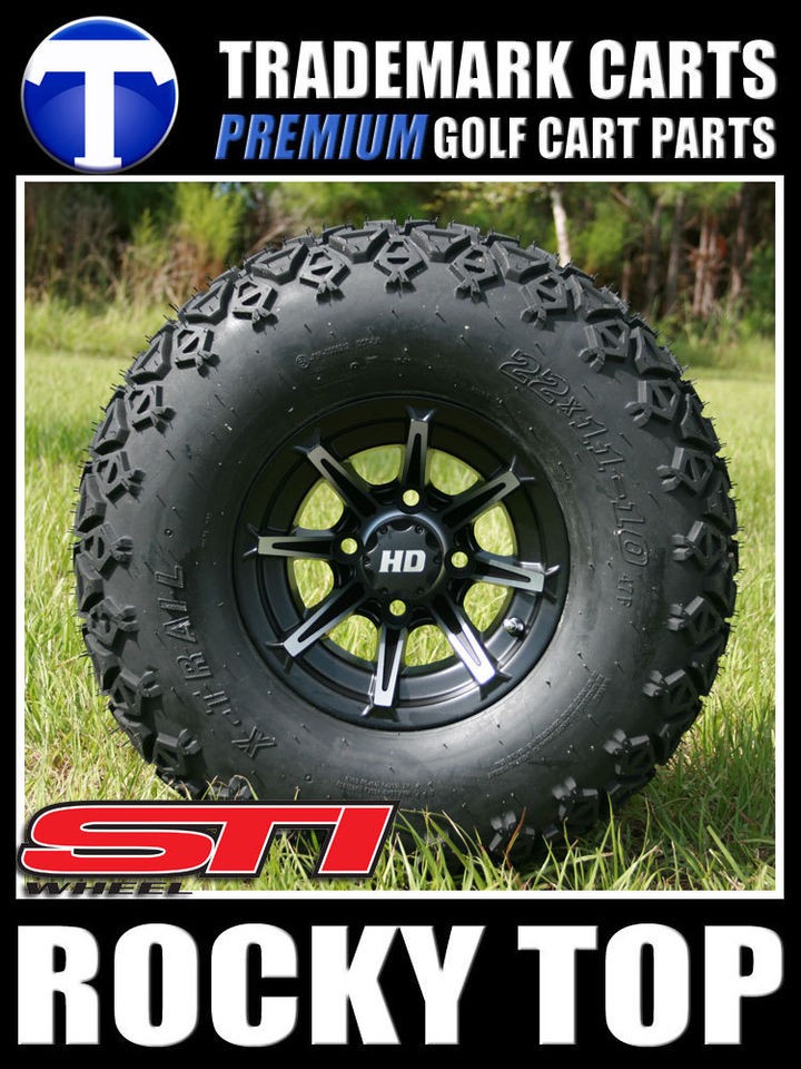 10x7 STI HD2 Golf Cart Wheels and All Terrain Tires