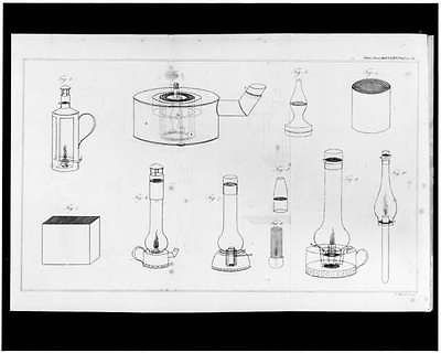 Safety lamps designed by Humphry Davy for use by miners,1816,Ja​mes 