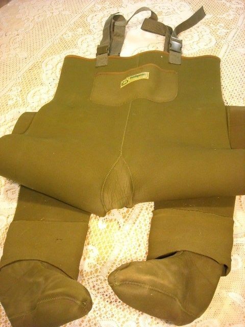 HODGMAN NEOPRENE CHEST WADERS, STOCKING FEET, SIZE XLL, GOOD COND 