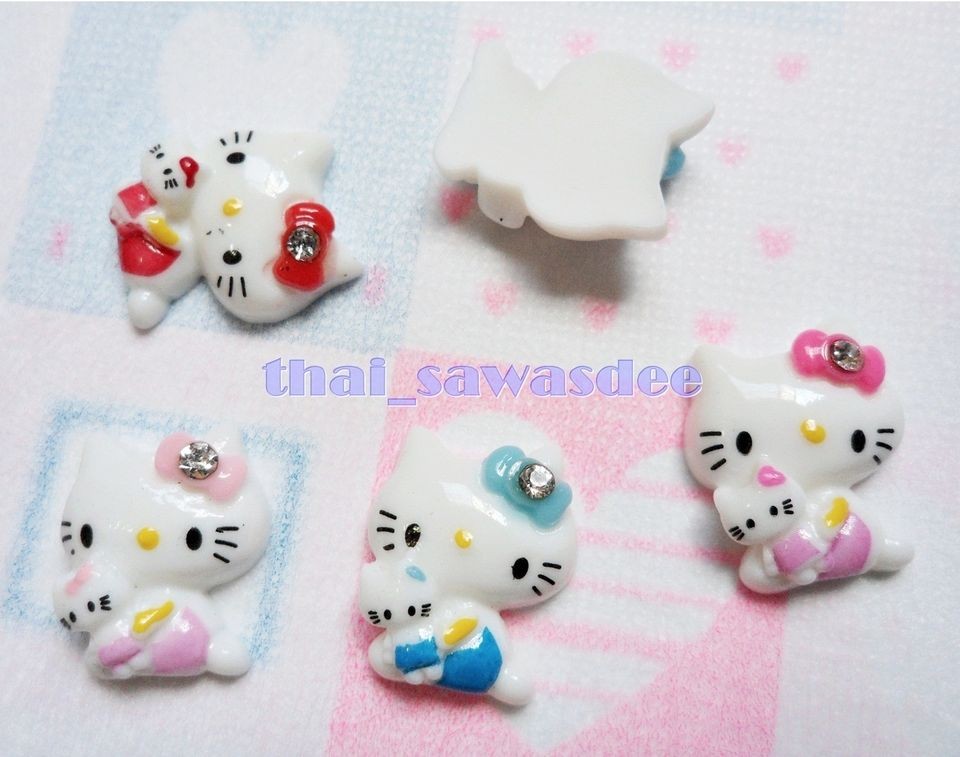 Resin Hello Kitty Doll Flatback Scrapbooking Embellishments Cabochon 