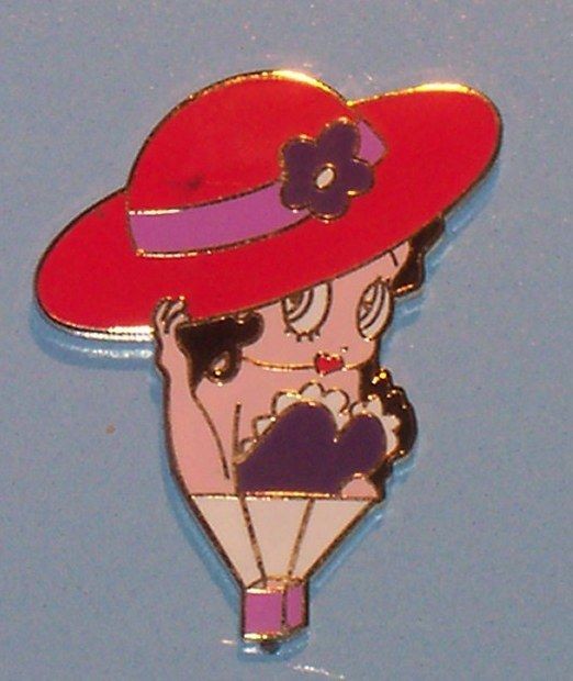 Hot Air Balloon Betty Boop Head Balloon pin