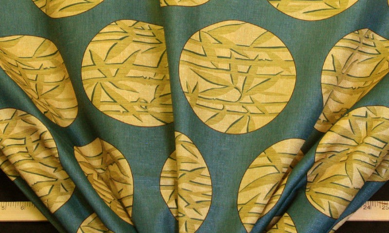 126 Bamboo Print BEDSPREAD or DRAPERY Fabric by/yard