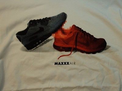 NEW NIKE AIR MAX MAXXX AIR X RATED CENSORED T SHIRT WHITE AIRMAX NWT 