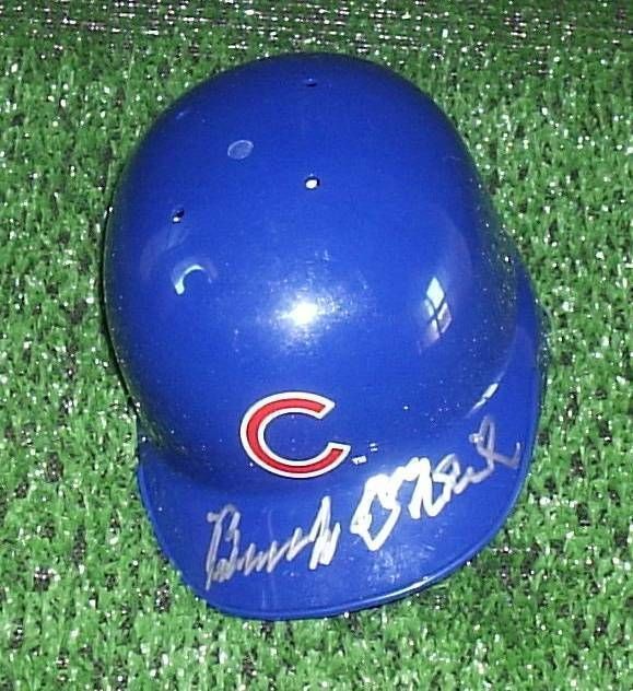 Buck ONeill Signed Cubs Riddell Mini Helmet PSA