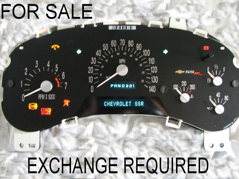 FOR SALE REMAN SSR PICK UP TRUCK SPEEDOMETER INSTRUMENT PANEL CLUSTER 