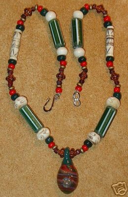 hand blown lion of judah pendant beaded necklace time left