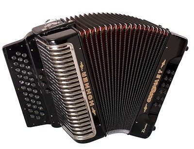 HOHNER A5182 CORONA II XTREME T DIATONIC ACCORDION EAD MI BLACK TEX 