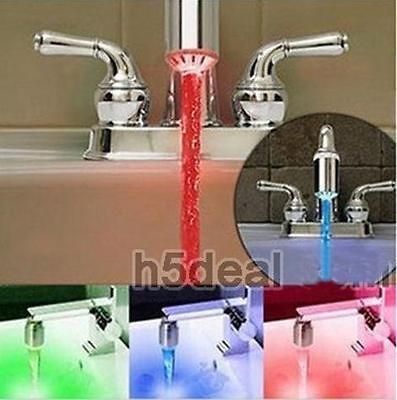   Shower LED Faucet Light Temperature Sensor in Home & Garden