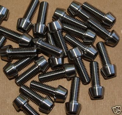 Titanium Bolts   M6 x 20mm   Taper Head   Fit Carbon Cycle Stems 