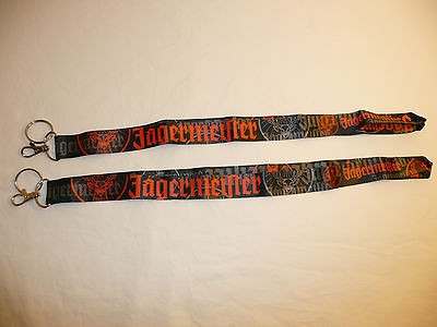 Lot of 2   Jagermeister Neck Lanyard Keychain   New   Jager Lanyards