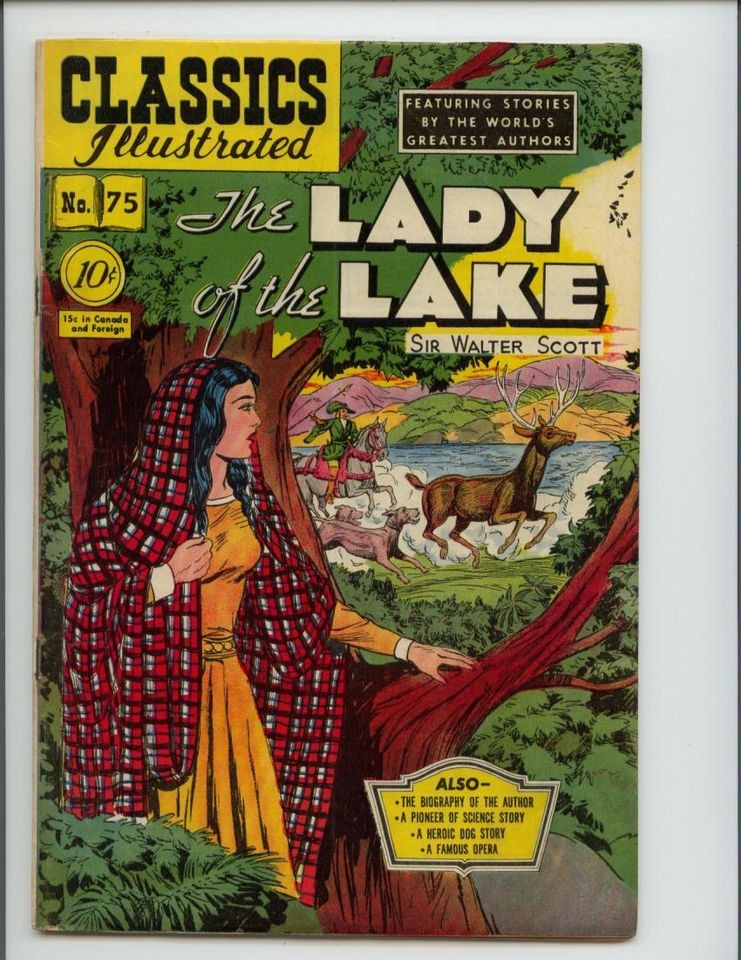   ILLUSTRATED #75 LADY OF THE LAKE ORIGINAL VF SIR WALTER SCOTT, KIEFER