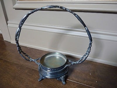 Antique PELTON BROS & CO St Louis Silver Plate Bowl Plant Stand 