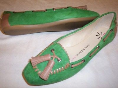 Isaac Mizrahi Loop Suede Leather Tassel Detail Moccasins 7 M Medium 