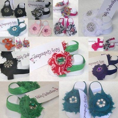 Tiny Toes Boutique Chiffon Socks Sandals Shoes Jeweled Feet Toes Baby 