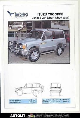 1990 Isuzu Trooper 2.8 Terberg Special Edition Brochure Benschop 